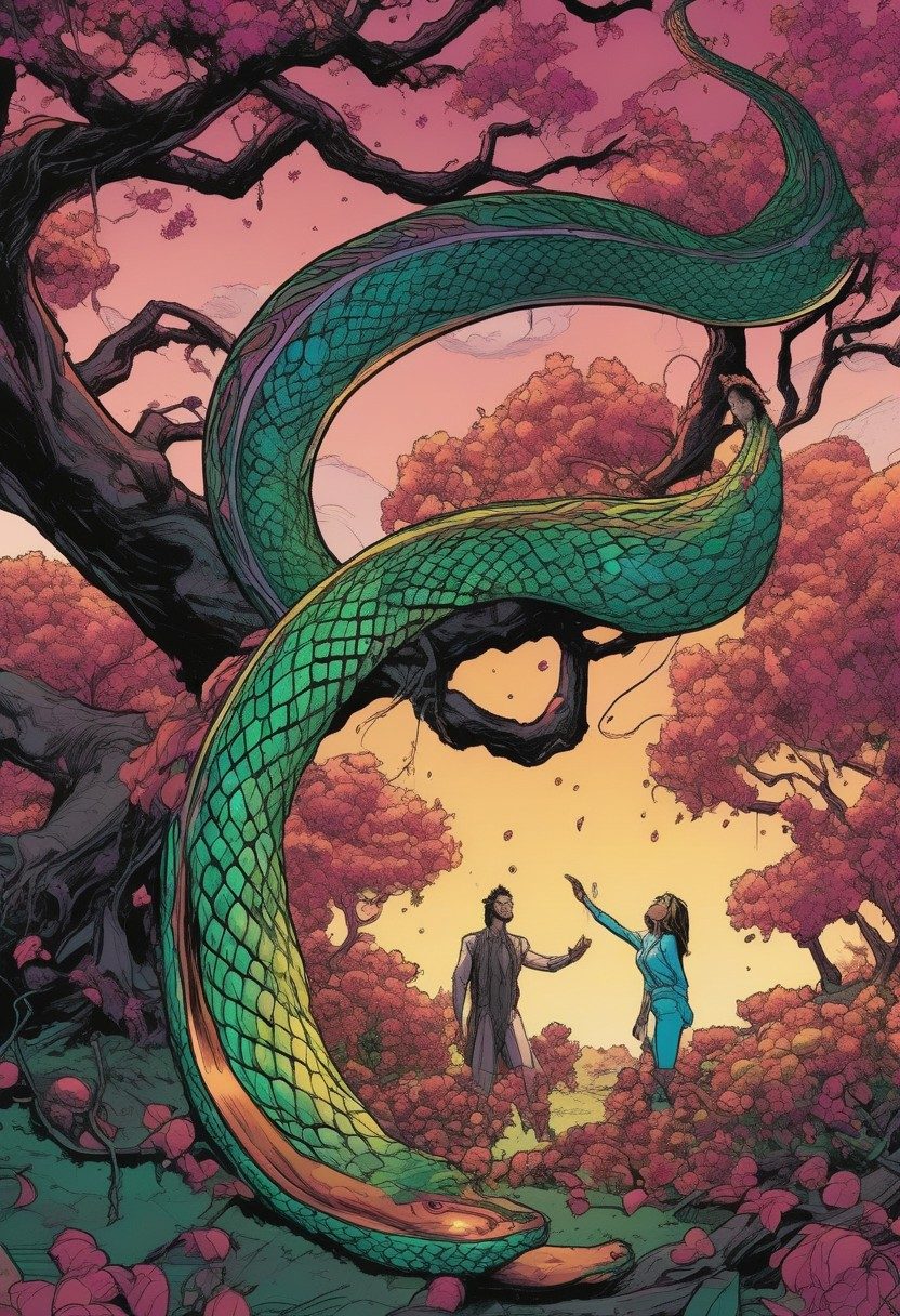 The Serpent, Genesis 3:1–13, comic art