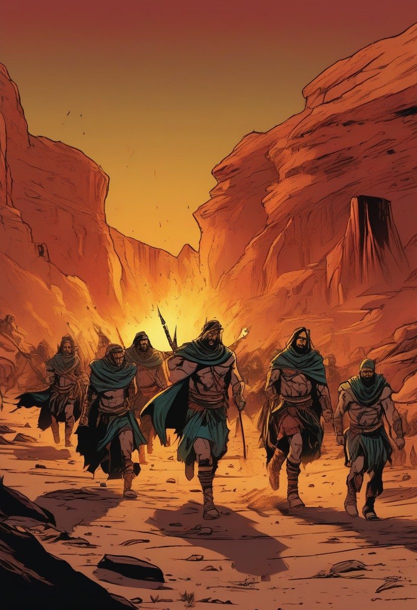 The Raid On Ziklag, 1 Samuel 30:1–19, comic art