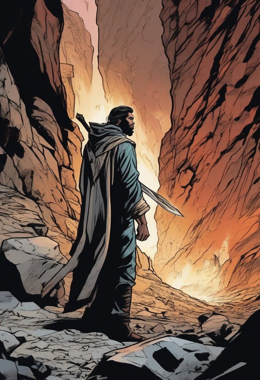 The Still Small Voice, 1 Kings 19:9–13, comic art
