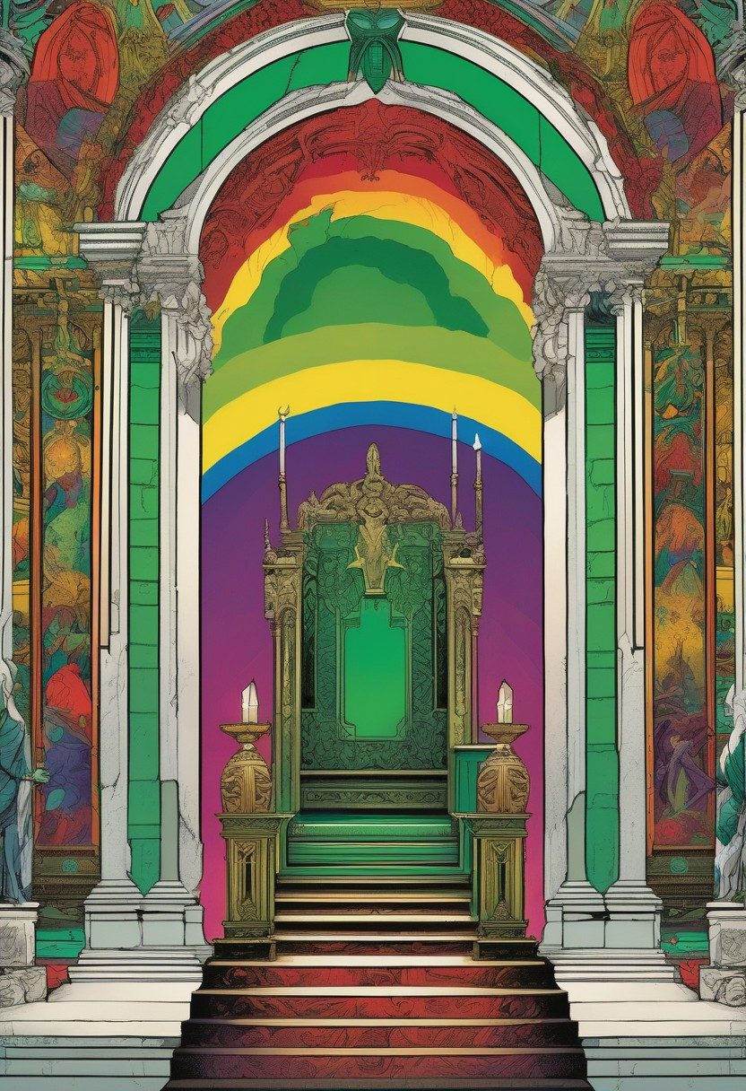 The Throne, Revelation 4:1–11, comic art