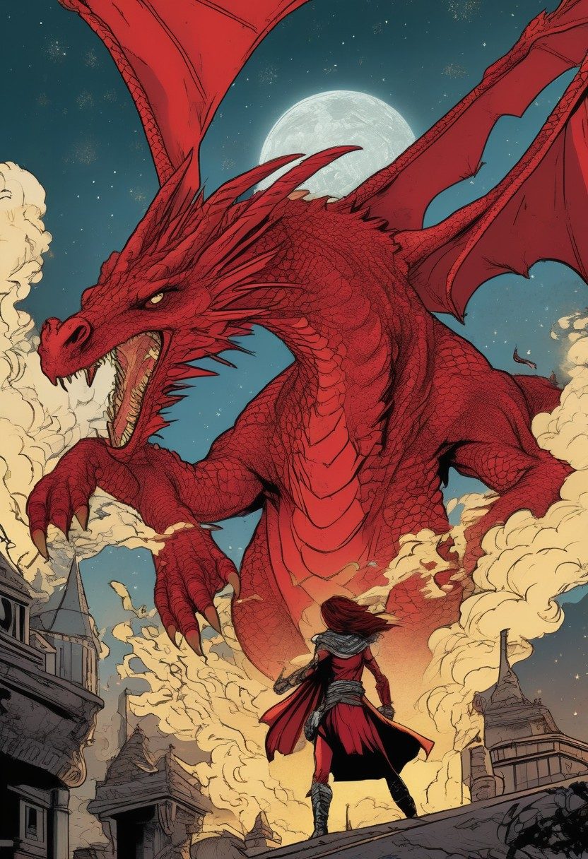 The Dragon, Revelation 12:1–9, comic art