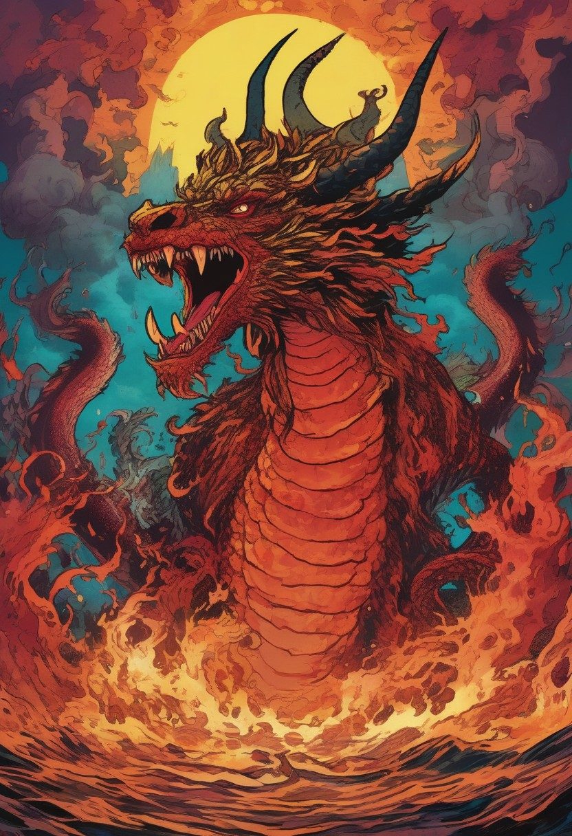 The Beast From The Sea, Revelation 13:1–10, comic art