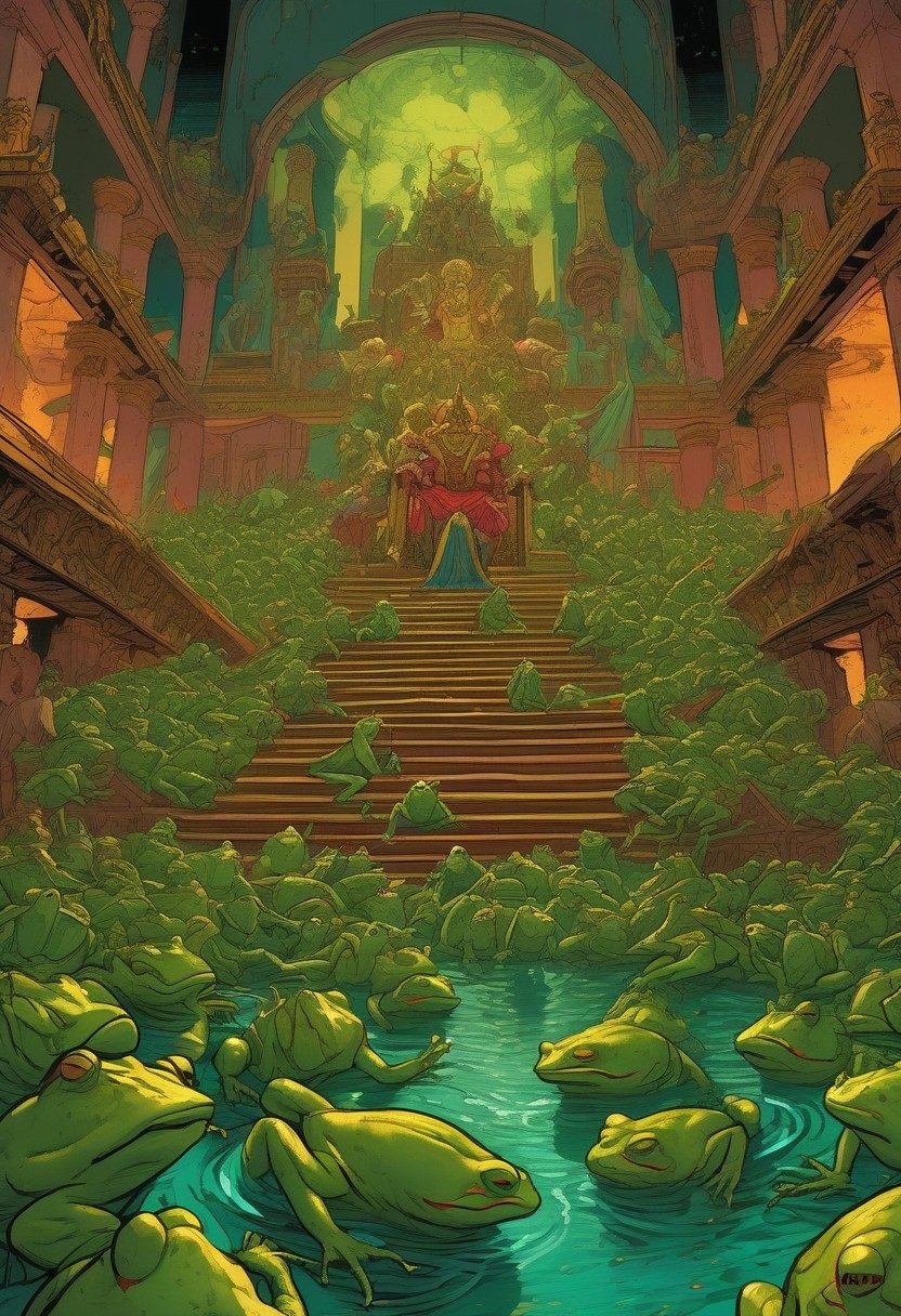 The Plagues Begin, Exodus 8:1–15, comic art