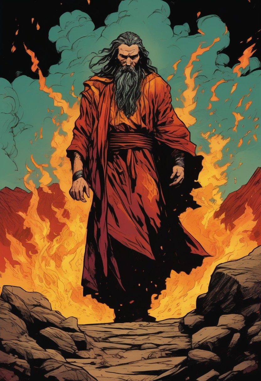 The Ten Words, Exodus 19:16–25, Exodus 20:1–17, comic art