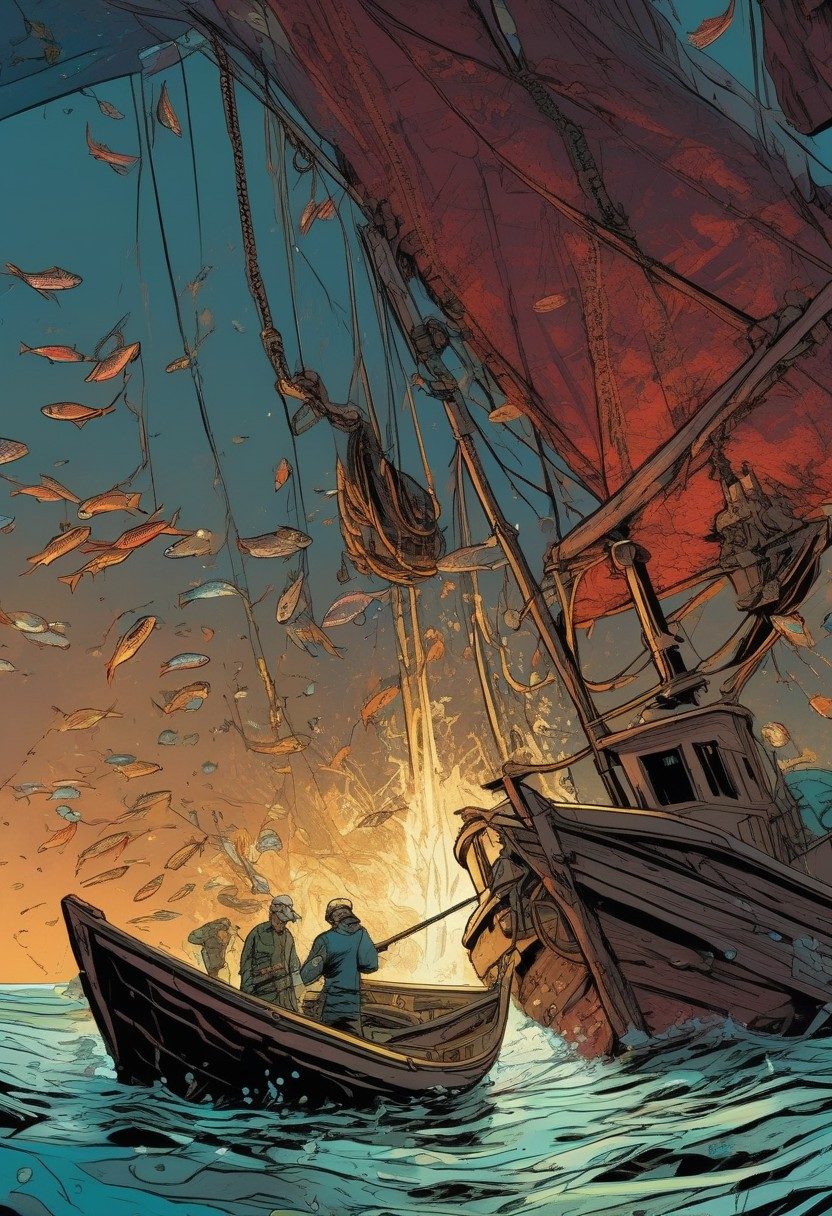 The Impossible Catch, Luke 5:1–11, comic art