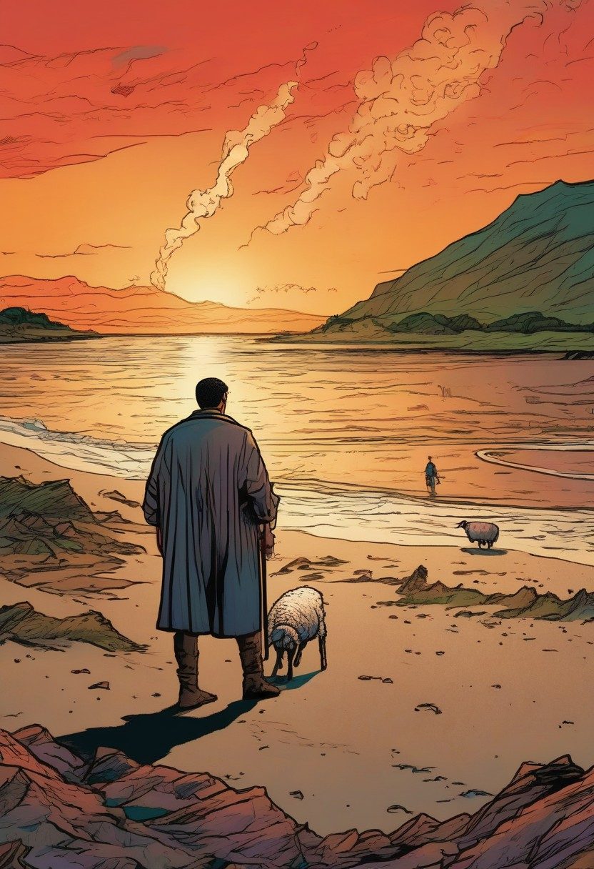 Feed My Sheep, John 21:15–19, comic art