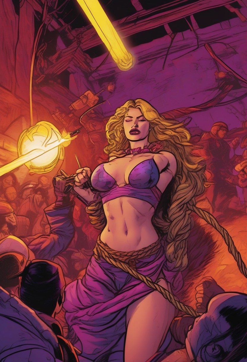 Delilah, Judges 16:15–21, comic art